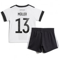 Tyskland Thomas Muller #13 Hjemme Trøje Børn VM 2022 Kortærmet (+ Korte bukser)